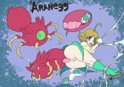 1girls 2025 anal anus ass blue_eyes blush bondage boots brown_hair earrings egg egg_implantation english_text gloves heel_boots medium_hair mina_(omegalife) monster no_panties omegalife open_mouth oviposition ovipositor pussy restrained scared spider tagme tears text the_magic_minadventures thick_thighs thighs trembling watermark web web_bondage x-ray zoophilia