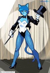 2d 2d_(artwork) 2d_animation 2d_artwork ai_assisted big_breasts cat_ears catgirl crossdressing crossover dc dc_comics milf neptunessky nicole_watterson photoshop small_ass small_breasts tail zatanna