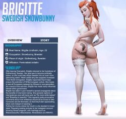 3d artist_request brigitte gameplay_mechanics heels overwatch qos qos_tattoo queen_of_spades raceplay red_hair text