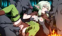 ai_generated anal anal_sex anime blowjob double_handjob double_penetration elf elf_ears elf_female elf_girl fellatio gangbang goblin_slayer green_eyes green_hair handjob high_elf high_elf_archer_(goblin_slayer) oral oral_sex sex shingekinogirls triple_penetration vaginal_penetration vaginal_penetration vaginal_sex