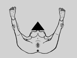 anus boobs_out breast_expansion breasts exposed exposed_breasts exposed_nipples exposed_pussy female female_only geometry_dash lies nipples open_anus pussy quad shaved_pussy solo solo_femalw thorn triangle