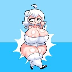 1girls ass big_ass big_breasts big_thighs meme pizza_tower seven_minutes_to_summarize_"pizza_tower" sex taunting_(pizza_tower) white_clothes white_hair white_hair_female xiao_diao's_daily_routine xiao_diao(xiao_diao's_daily_routine)