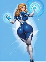 1girls 2025 ai_generated ass big_ass big_butt bimbo bimbo_body blonde_hair blue_eyes bodysuit cameltoe earrings fantastic_four fat_ass female female_only grabbing_own_ass huge_ass huge_butt invisible_woman invisible_woman_(marvel_rivals) light-skinned_female long_hair looking_back looking_over_shoulder makeup marvel marvel_rivals presenting_hindquarters simple_background smile spandex standing sue_richards sue_storm superhero superhero_costume superheroine twitter xftriber