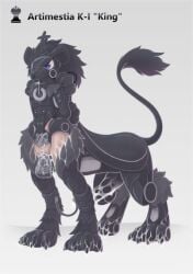 anthro astat1ne chastity_cage chastity_device male solo taur