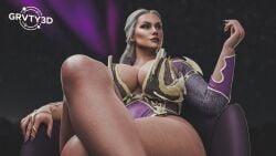 3d ass big_ass big_breasts breasts curvaceous curvy curvy_female curvy_figure female female_only grvty3d mortal_kombat_11 muscular muscular_female sindel thick_thighs twindel