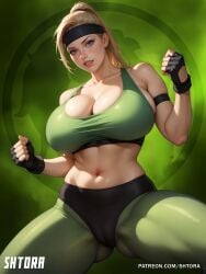 ai_generated ass big_ass big_breasts breasts female_only huge_breasts large_ass large_breasts mortal_kombat shtora solo_female sonya_blade thick_thighs wide_hips