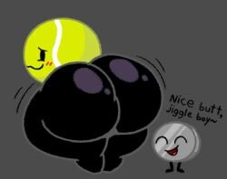 battle_for_dream_island bfdi big_ass bubble_butt huge_ass hyper_ass lewdyoshyboy nickel_(bfdi) object_show object_show_community object_shows tagme tennis_ball_(bfdi) thick_thighs wide_hips