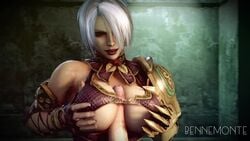 1boy 1girls 3d animated bennemonte big_breasts breasts cleavage female isabella_valentine large_breasts male no_sound paizuri pov soul_calibur source_filmmaker straight video