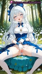 1girls ai_generated anime anime_style anus asian asshole bangs blue_bow blue_dress blue_eyes blue_hair blue_headwear blush bow breasts bust busty cleavage clitoris clothes_lift clothing clothing_aside crotchless crotchless_panties dress dress_lift female female_focus female_only fingerless_gloves flower forest garter_belt garter_straps gloves hair_between_eyes hat heart heart-shaped_pupils hentai hi_res high_heels high_quality high_resolution highres lace-trimmed_legwear long_hair long_sleeves looking_at_viewer medium_breasts mind_control natsuyoru nature oc open_mouth original original_character outdoors panties panties_aside pantsu patreon presenting puffy_sleeves pussy pussy_lips pussy_peek rose sitting skirt skirt_lift solo solo_female spread_legs spread_pussy symbol-shaped_pupils thighhighs thighs tongue tongue_out tree uncensored underwear upper_teeth_only urethra vagina very_long_hair voluptuous voluptuous_female vulva white_flower white_footwear white_gloves white_hair white_panties white_thighhighs