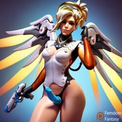 ai_generated blizzard_entertainment dildo dominant_female domination dominatrix femdom femdomfantasyai mercy mercy_(overwatch) overwatch strap-on