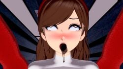 captured cum_in_mouth defeated elastigirl elastigirl_(original_supersuit) helen_parr mintycat open_mouth the_incredibles