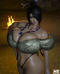 3d ass big_ass big_breasts breasts curvaceous curvy curvy_female curvy_figure female female_only final_fantasy final_fantasy_x hagiwara_studio lulu_(final_fantasy) muscular muscular_female thick_thighs