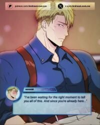 2d_animation about_to_fuck andreas_love_love andreas_loves_daddies andreaslovelove animated animation bara big_muscles blonde_hair boxers_(clothing) bulge bulge_through_clothing bulge_under_clothes cock_under_clothes dad daddy daddy_kink dating dating_sim deepthroat dialogue dirty dirty_talk dominant_top domination flirting flirting_look flirting_with_viewer gay huge_cock jujutsu_kaisen kento_nanami looking_at_viewer looking_back_at_viewer male manly nanami_kento pov_eye_contact romantic shirt stripping stripping_game submissive_pov tagme talking talking_to_viewer underwear video yaoi