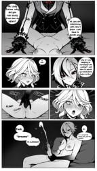 1futa 2girls ai_generated arlecchino_(genshin_impact) comic cum dickgirl dream furina_(genshin_impact) futanari genshin_impact masturbation pussy