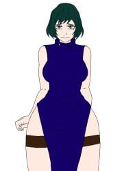 big_breasts dress jujutsu_kaisen legs zenin_mai