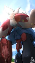 anal close-up cum gay knot knotted knotting lucario lycanroc male midnight_lycanroc penis pokemon rozick tullem