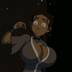 ? aang avatar_the_last_airbender female giantess katara macro screencap screenshot_edit size_difference