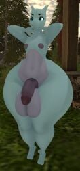 big_ass big_penis bubble_butt ferialexonar furry huge_ass huge_balls mewtwo penis pokemon pokemon_(species) tagme thick_thighs wide_hips