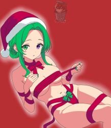 chilo_sports christmas green_hair heterochromia kopi_chan white_body