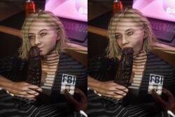 1boy 1girls 3d big_penis blonde_female blonde_hair blowjob blowjob_face clothing computer currysfm dark-skinned_male dark_skin electronics eyewear fbi fbi_agent fbi_badge fellatio female grace_ashcroft grace_ashcroft_(fbi_outfit) grace_ashcroft_(julia_pratt) handjob huge_cock human id_card indoors interracial kissing kissing_penis laptop large_penis light-skinned_female light_skin male nathan_dempsy office office_clothing office_lady oral oral_sex pale_skin resident_evil resident_evil_9:_requiem stroking_penis sucking sucking_penis suit
