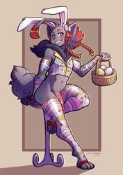 2017 anthro bunny_ears caninelove easter fur furry holidays nintendo penis pokemon pokemon_(species) solo zeph_boone zorua