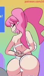 animated ass ass_focus back_view bare_shoulders bouncing_breasts bra breasts bubble_butt competition_animation_(minus8) female female_only hands_behind_back kim_(minus8) long_hair looking_back loop minus8 panties pink_hair ponytail solo stockings swaying swaying_hips tagme thick_thighs underwear viewed_from_behind voluptuous wide_hips