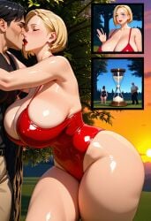 1boy 1boygirl 1girls ass big_breasts big_thighs black_hair blonde_hair blue_eyes bouncing_breasts breasts bust busty castle chest cleavage curvaceous curvy curvy_figure dark_hair female hips hourglass_figure huge_breasts huge_thighs kissing large_breasts large_thighs light_skin lightskinned_female lightskinned_male male malefemale mature mature_female moaning red_lips sexually_suggestive short_hair sleeping slim_waist straight suggestive sunset thick thick_hips thick_legs thick_thighs thighs tree ugly_bastard voluptuous waist wide_hips wide_thighs meta 3d animated digital_media_artwork official_animation sound tagme video video_games ai_generated