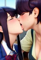 2girls adult_and_teenager age_difference ai_generated animated breasts_grab edited girls_only grok grok_imagine incest kissing kissing_breasts komi-san_wa_komyushou_desu komi_shouko komi_shuuko light-skinned_female lingerie long_hair mikey-rg97 milf mother_and_daughter novelai on_bed passionate_kiss short_hair sound tagme teenager video yuri