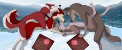 2017 absurdres aleu balto balto_(film) canine chest_tuft clenched_teeth closed_eyes collar daughter detailed_background digitigrade family father father_and_daughter female feral feral_on_feral forest french_kissing from_behind_position fur grey_fur group group_sex highres husky hybrid impregnation incest internal jenna kissing kodi legs_up lying male mammal missionary_position mother mother_and_son mounting nomad_genesis nomadgenesis on_back on_front ovum penetration red_fur scarf sex side_view snow son sperm_cell straight teeth tongue tongue_out tree tuft vaginal_penetration winter wolf