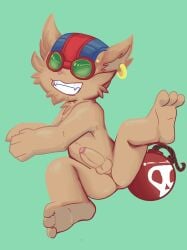 3:4 absurd_res bomb explosives eyewear goggles grin league_of_legends male male_only riot_games smile spreading video_games yordle ziggs
