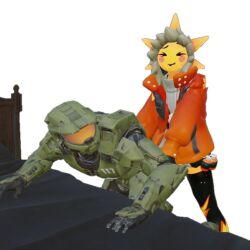 anal anal_sex cum_in_ass cum_inside cute_face doggy_style fortnite gay halo helmet master_chief role_reversal sex sex_from_behind sex_on_bed smaller_penetrating_bigger sunspot_(fortnite) twink visor yaoi