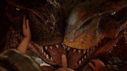 10s 2021 3d ambiguous_gender animated bestiality brute_tigrex capcom claws collaborative_fellatio detailed_background dinosaur dominant_feral dragon duo dusk erection eye_contact fellatio fellatio_from_feral feral feral_on_human feral_on_male first_person_view flying_wyvern forest genital_danger_play genitals gif green_eyes group group_sex hand_on_head human human_on_feral human_penetrating interracial ivorylagiacrus larger_ambiguous larger_feral larger_penetrated licking light-skinned_male looking_at_another looking_at_viewer lying male male/ambiguous male_on_feral male_pov malesub mammal membrane_(anatomy) membranous_wings monster_hunter mouth_shot nude on_back open_mouth oral oversized_fellatio oversized_oral penetration penile penis penis_lick penis_on_tongue petting pinned plant pupils restrained rubbing scalie sex shorter_than_30_seconds size_difference smaller_male source_filmmaker tailwag teeth threesome tigrex tongue tongue_out tree trusting video_games wings