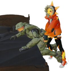 anal anal_sex cum_in_ass cum_inside cute_face doggy_style fortnite gay halo helmet master_chief role_reversal sex sex_from_behind sex_on_bed smaller_penetrating_bigger sunspot_(fortnite) twink visor yaoi