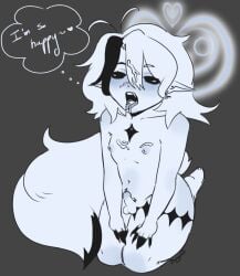 black_eyes blue_blush blue_skin blush clawed_fingers claws cum cum_in_hair cum_in_mouth cum_on_chest cum_on_face exposed_midriff exposed_nipples exposed_penis exposed_torso fae femboy femboy_focus femboy_only femboysub hands_on_thighs happy happy_male jixngshii mythological_creature no_clothing nude nude_femboy nude_male open_mouth reko(jixngshii) short_hair sitting sitting_on_floor small_male small_penis smaller_male solo tail tail_markings thick thick_ass thick_thighs thought_bubble thought_cloud tongue tongue_out white_hair