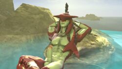 1boy 2017 3d breath_of_the_wild fin fish gills humanoid_penis male male_only marine muscular muscular_male nintendo no-name-no-problem penis sex shark sidon_(zelda) solo source_filmmaker testicles the_legend_of_zelda zora