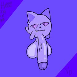 balls big_balls big_penis boo_(mario) floating foreskin genitals ghost glans glistening glistening_genitalia harry_the_boo huge_balls huge_cock humanoid_genitalia male mario_bros nintendo one_fang penis pointy_ears prick_ears purple_body purple_eyes purple_glans purple_penis retracted_foreskin saggy_balls smug smug_face solo spirit toony triangle_nose vachdraws