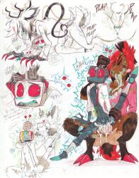 1boy 1cuntboy alastor_(hazbin_hotel) animal_ears animal_tail antennae_(anatomy) big_penis blue_body blue_skin blush chest_tuft cum cum_in_pussy cum_inside cuntboy cuntboy/male dark-skinned_male dark_skin demon electric_shock electricity electrocution english english_text gay hazbin_hotel hooves huge_cock knot knotted_penis long_tongue monster monster_cock partially_clothed penis penis_in_pussy planchette pussy red_eyes red_hair scars sex sharp_teeth short_hair simple_background size_difference sketch socks thick_thighs tongue trans_man transmasc tv_head vox_(hazbin_hotel) white_background yaoi