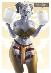 big_ass big_breasts draenei lightforged_draenei milk nageki_(artist) solo solo_female vashliter world_of_warcraft
