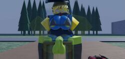 1boy 1girls 3d areolae balls breasts bunker_buster_(nic) chair grunts_(nic) noob noobs_in_combat outdoors penis roblox roblox_game robloxian sillysonv sitting source_request standing tagme thighs transparent_body vaginal_penetration