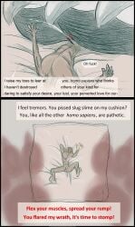 absurd_res anthro bodily_fluids canid canine canis comic crush cum duo feet female genital_fluids hi_res macro male male/female male_focus mammal micro shiraclawr stomping trampling wolf