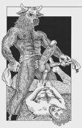 1991 archived_source gay male male_only monochrome original ras_(r.a._schultz) tagme traditional_media yaoi