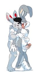 ace_king anal anal_sex anthro bugs_bunny duo eroborus foreskin furry humanoid_penis lagomorph looney_tunes male male_only mammal penetration penis rabbit retracted_foreskin tattoo testicles uncut warner_brothers yaoi