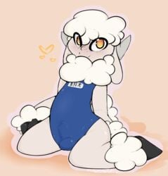 anthro bulge caprine clothing ear_piercing gail male male_only mammal piercing sheep sheep_(artist) swimsuit