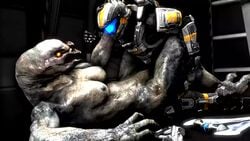 1boy 1boy1girl 1girls 2016 3d absurdres alien alien/human alien_girl animated areola areolae big_breasts breasts claws erect_nipples erection female female_sangheili grey_skin halo_(series) hands head_grab human human_penetrating interspecies male male/female male_human/female_alien male_human/female_humanoid missionary missionary_position monster monster_girl muscular muscular_female nipples no_sound nude open_mouth penetration pussy sangheili scrungusbungus sex source_filmmaker straight teeth vaginal_penetration video yellow_eyes