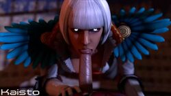 1boy 1girls 3d animated blender blowjob brown_eyes brunette capcom dark-skinned_female dark_skin deepthroat devil_may_cry devil_may_cry_4 erection faceless_male fellatio female gloria_(devil_may_cry) kaisto large_penis male male_pov night no_gag_reflex no_sound open_mouth oral penis pov short_hair straight text trish_(devil_may_cry) veins veiny_penis video watermark white_eyes white_hair