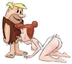 animated barney_rubble female hanna-barbera human jab male nipples straight the_flintstones wilma_flintstone