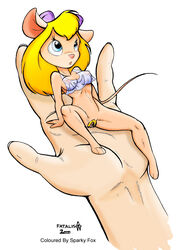 anthro anthrofied chip_'n_dale_rescue_rangers disney fatalis gadget_hackwrench nipples pussy sparky_fox