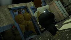 3d big_ass big_breasts bimbo five_nights_at_freddy's hyper_ass hyper_breasts kamila_(mega2109) looking_at_viewer original_character self_upload vrchat vrchat_avatar withered_chica