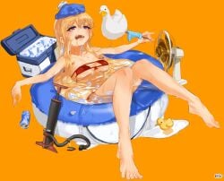 1girls 2d 2d_(artwork) 2d_artwork air_pump armpits bare_armpits bare_arms bare_belly bare_calves bare_chest bare_hands bare_hips bare_knees bare_legs bare_midriff bare_shoulders bare_skin bare_thighs bare_toes barefoot bath bathing bathwater belly bikini bikini_bottom bikini_only bikini_top blonde blonde-haired_female blonde_female blonde_hair blonde_hair_female breasts calves collarbone digital digital_art digital_drawing digital_drawing_(artwork) digital_media digital_media_(artwork) drawing dripping_wet duck elbows eltir exposed_armpits exposed_arms exposed_belly exposed_chest exposed_hips exposed_legs exposed_midriff exposed_shoulders exposed_skin exposed_thighs exposed_toes eyebrows_visible_through_hair fan feet female female_focus female_only fingers full_body hair_between_eyes half-closed_eyes half_submerged head_tilt high_resolution highres in_bath knees lean_figure legs long_hair medium_breasts midriff narrow_waist no_shoes open_mouth orange_background parted_lips partially_submerged partially_submerged_legs purple-eyed_female purple_eyes red_bikini red_bikini_bottom red_bikini_top red_swimsuit red_swimwear relaxed relaxed_expression shoulders side-tie_bikini simple_background slender_body slender_waist slim_female slim_waist soaked solo string_bikini submerged_feet submerged_legs swimsuit swimwear taking_a_bath thighs tilted_head toes tongue water wet wet_belly wet_bikini wet_body wet_breasts wet_face wet_hair wet_legs wet_skin wet_swimsuit wet_thighs