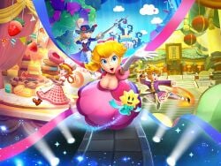 1girls 2024 20s 3d 3d_(artwork) 4girls arms_up big_breasts blonde_hair blue_eyes breast_squish breasts chief cleavage clothed clothing cook cookie dress earrings edit edited edited_official_artwork female food gloves kung-fu_peach kung_fu light_skin looking_away make_up makeup mario_(series) mouth nintendo open_mouth patissiere_peach pink_dress pink_lips pink_lipstick pony_tail ponytail princess princess_peach princess_peach:_showtime! rapier ribbon ribbon_in_hair shiny_breasts shiny_hair shiny_skin sleepiitreat solo solo_female sparkles stella_(princess_peach:_showtime!) sword swordfighter_peach tagme yellow_hair